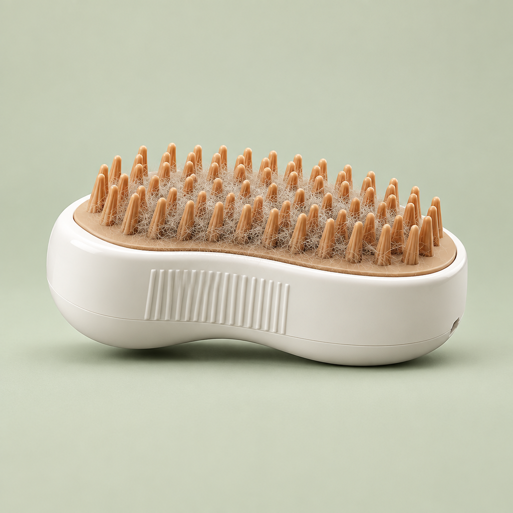 Brush on pale sage background